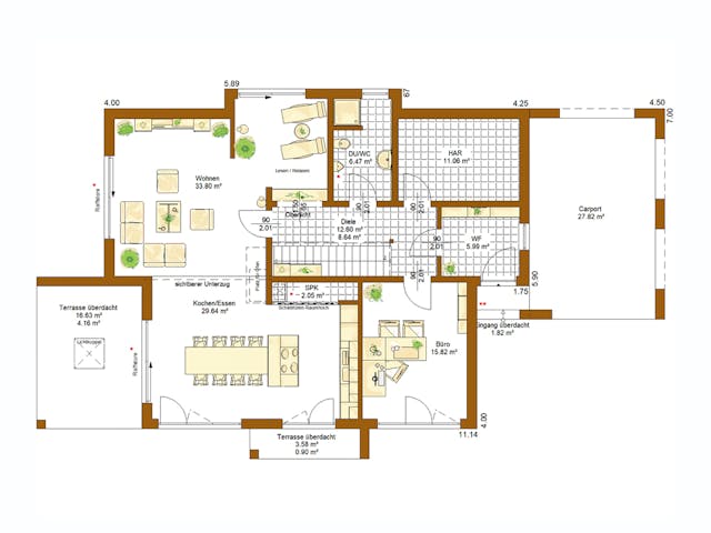 Fertighaus Einfamilienhaus Sydney von RENSCH-HAUS, Cubushaus Grundriss 1 Fertighaus Einfamilienhaus Sydney von RENSCH-HAUS, Cubushaus Grundriss 1