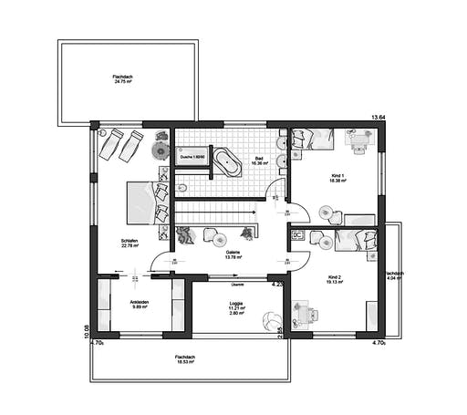 Fertighaus Einfamilienhaus Toronto von RENSCH-HAUS, Cubushaus Grundriss 2