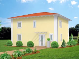 Massivhaus Residence 129 von F.C. Nüdling Fertigteiltechnik Schlüsselfertig ab 236800€, Stadtvilla Außenansicht 1