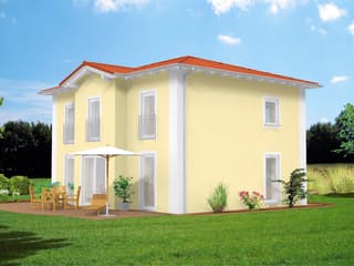 Massivhaus Residence 129 von F.C. Nüdling Fertigteiltechnik Schlüsselfertig ab 236800€, Stadtvilla Außenansicht 2