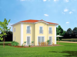 Massivhaus Residence 129 von F.C. Nüdling Fertigteiltechnik Schlüsselfertig ab 236800€, Stadtvilla Außenansicht 3