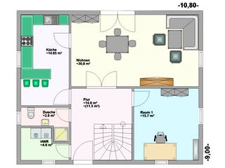 Fertighaus Resoro von Hagemann Haus Schlüsselfertig ab 202900€, Stadtvilla Grundriss 1