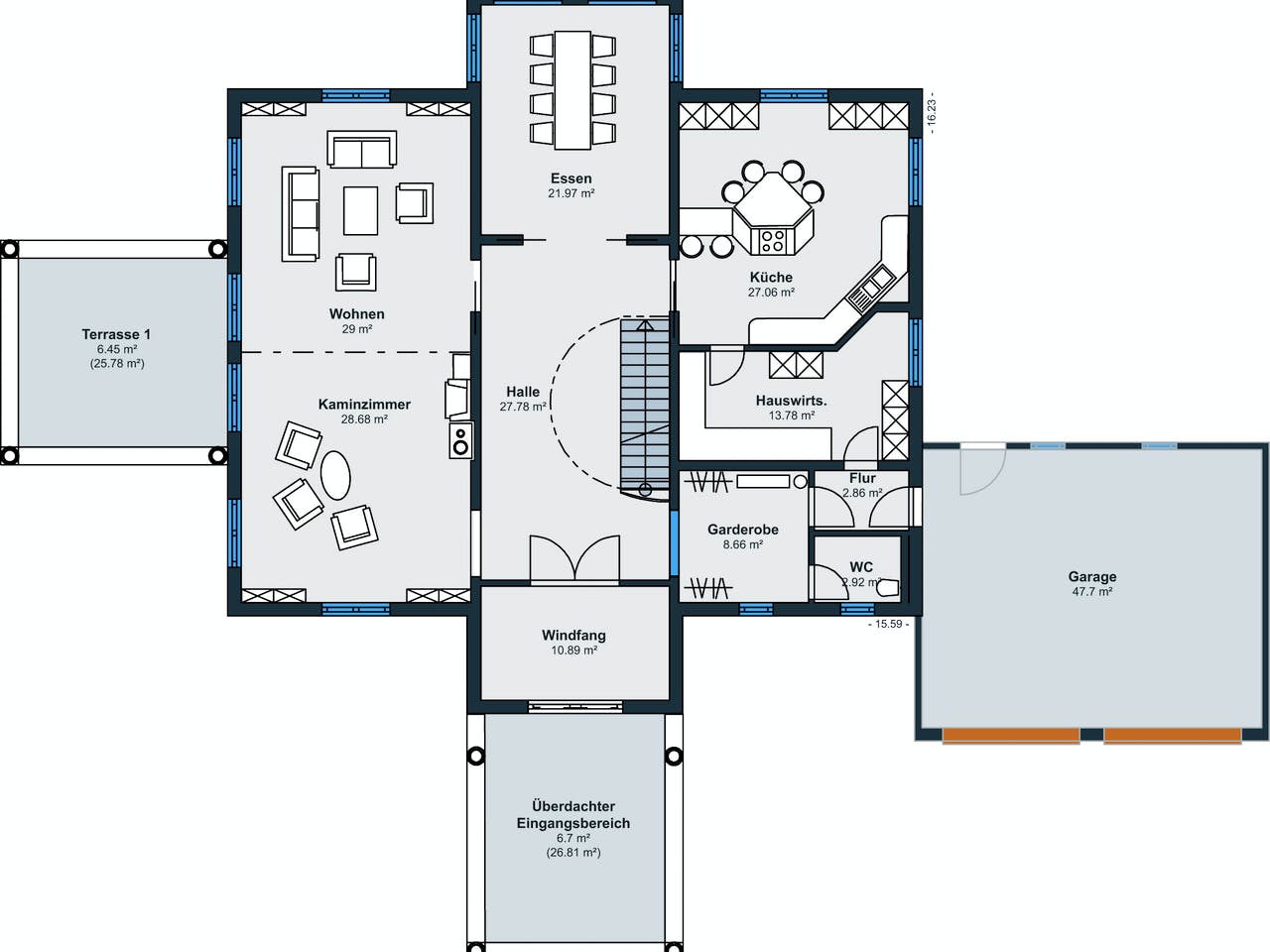 Einfamilienhaus Ausstellungshaus RheinauLinx Villa von erHaus