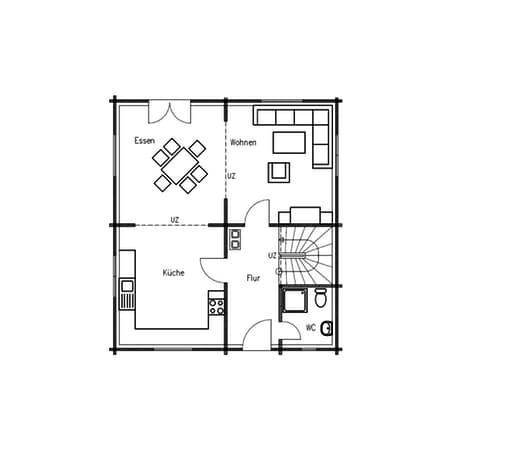 Fertighaus Rheintal (inactive) von Tirolia Blockhaus Ausbauhaus ab 113625€, Blockhaus Grundriss 2