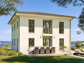 Fertighaus Stadtvilla 18-140 von Rheno Systembau Schlüsselfertig ab 424080€, Stadtvilla Außenansicht 1