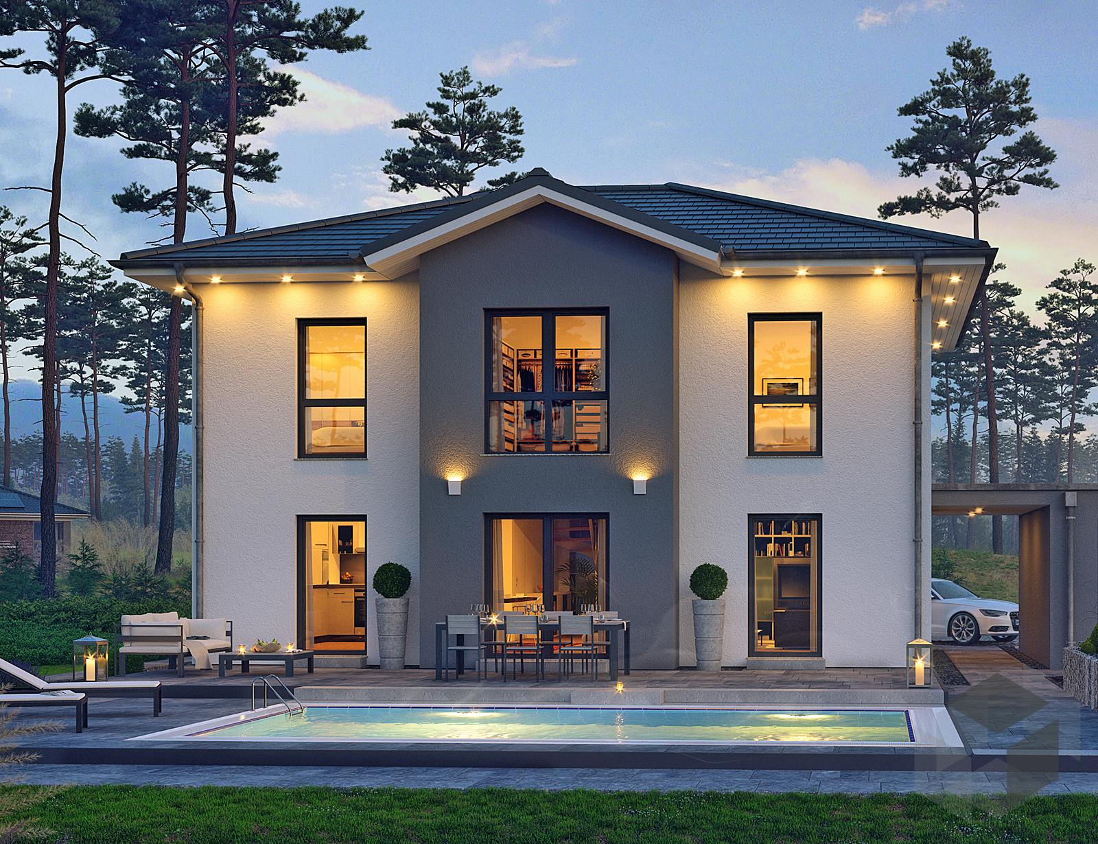 Einfamilienhaus Stadtvilla 22-157 von Rheno Systembau | Fertighaus.de