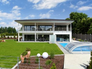 Fertighaus Riederle - Kundenhaus von Bau-Fritz Schlüsselfertig ab 790000€, Stadtvilla Außenansicht 3