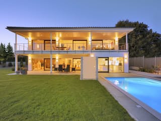 Fertighaus Riederle - Kundenhaus von Bau-Fritz Schlüsselfertig ab 790000€, Stadtvilla Außenansicht 4