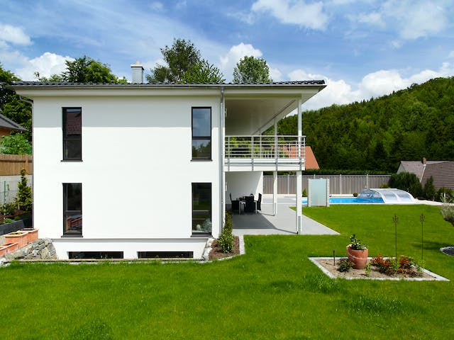 Fertighaus Riederle - Kundenhaus von Bau-Fritz Schlüsselfertig ab 790000€, Stadtvilla Außenansicht 8