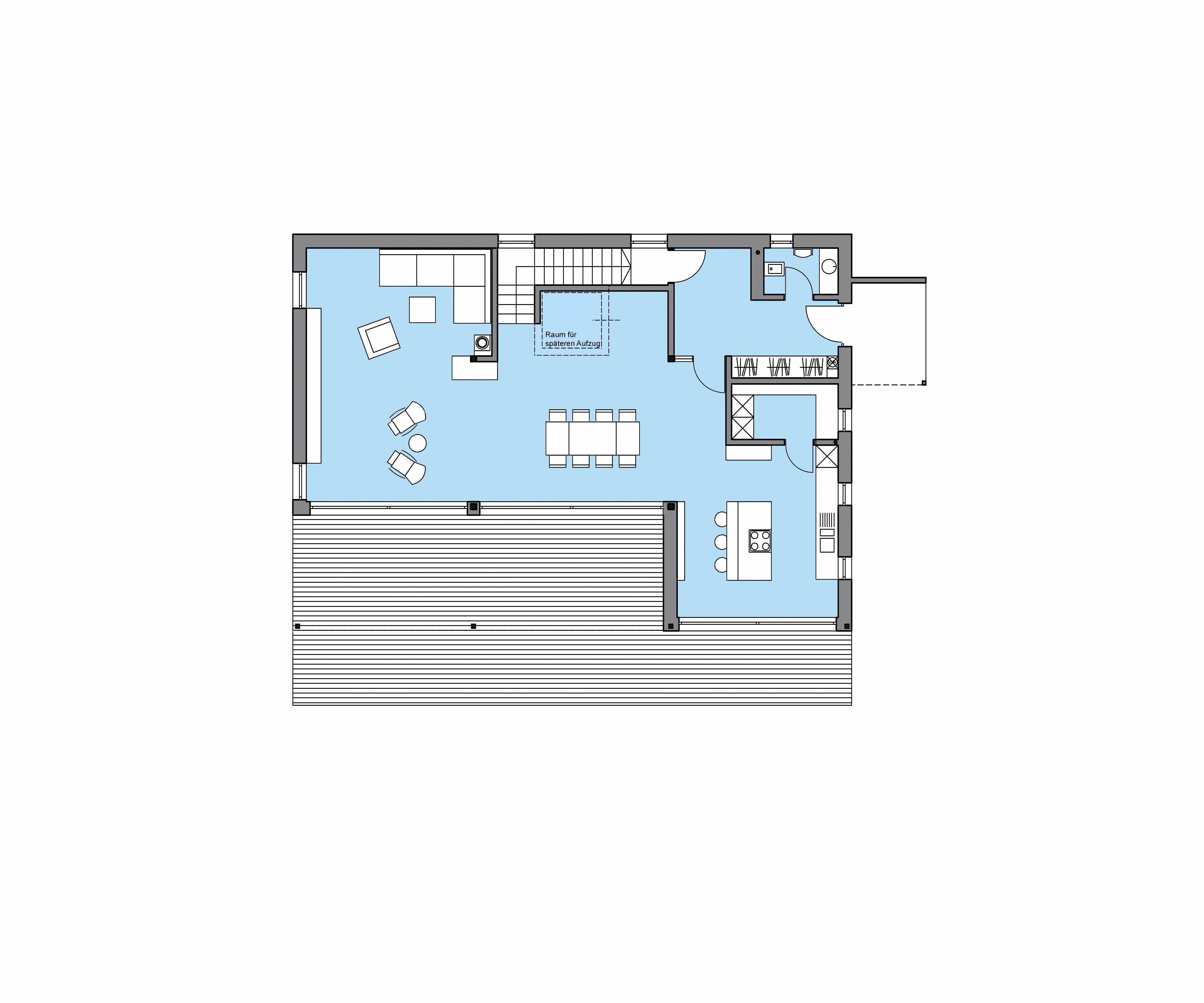 Fertighaus Riederle - Kundenhaus von Bau-Fritz Schlüsselfertig ab 790000€, Stadtvilla Grundriss 1