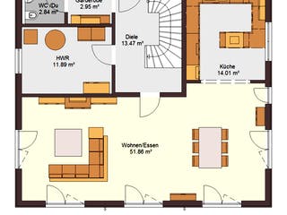 Fertighaus Stadtvilla 186 von Zimmermann Haus Schlüsselfertig ab 336840€, Stadtvilla Grundriss 1
