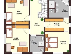 Fertighaus Stadtvilla 186 von Zimmermann Haus Schlüsselfertig ab 336840€, Stadtvilla Grundriss 2