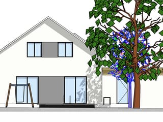 Fertighaus Rimberg von Becker 360 Schlüsselfertig ab 290200€, Satteldach-Klassiker Außenansicht 2