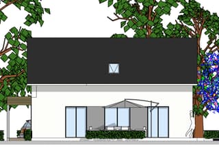 Fertighaus Rimberg von Becker 360 Schlüsselfertig ab 290200€, Satteldach-Klassiker Außenansicht 3