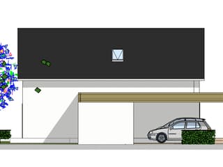 Fertighaus Rimberg von Becker 360 Schlüsselfertig ab 290200€, Satteldach-Klassiker Außenansicht 4