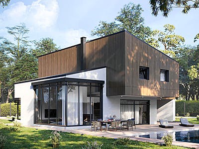 Massives Haus, selbst geplant mit den Architekten von RKR Systembau