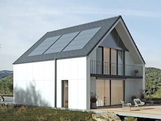 Massivhaus Komfort Haus - Barnhaus von RKR Systembau, Satteldach-Klassiker Außenansicht 1