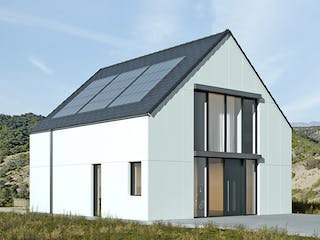 Massivhaus Komfort Haus - Barnhaus von RKR Systembau, Satteldach-Klassiker Außenansicht 2