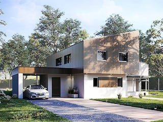 Massivhaus Premium Haus von RKR Systembau, Pultdachhaus Außenansicht 2