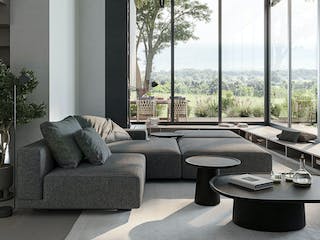 Massivhaus Premium Haus von RKR Systembau, Pultdachhaus Innenansicht 2