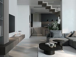 Massivhaus Premium Haus von RKR Systembau, Pultdachhaus Innenansicht 3