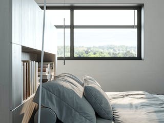 Massivhaus Premium Haus von RKR Systembau, Pultdachhaus Innenansicht 8