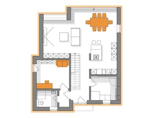 Massivhaus Komfort Haus - Satteldach mit Erweiterung EG von RKR Systembau, Satteldach-Klassiker Grundriss 1