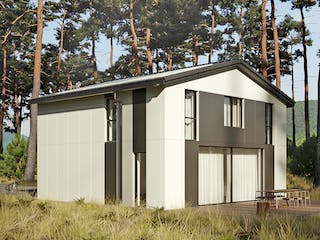 Massivhaus Komfort Haus - Satteldach von RKR Systembau, Satteldach-Klassiker Außenansicht 1