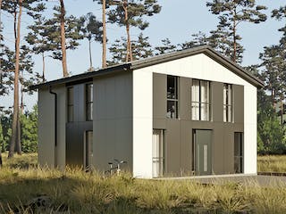 Massivhaus Komfort Haus - Satteldach von RKR Systembau, Satteldach-Klassiker Außenansicht 2