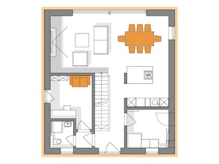 Massivhaus Komfort Haus - Satteldach von RKR Systembau, Satteldach-Klassiker Grundriss 1