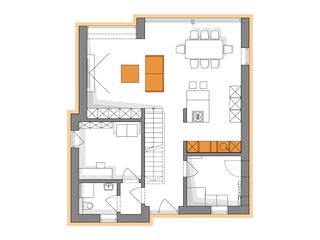 Massivhaus Komfort Haus - Stadtvilla mit Erweiterung EG & OG von RKR Systembau, Stadtvilla Grundriss 1
