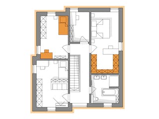 Massivhaus Komfort Haus - Stadtvilla mit Erweiterung EG & OG von RKR Systembau, Stadtvilla Grundriss 2