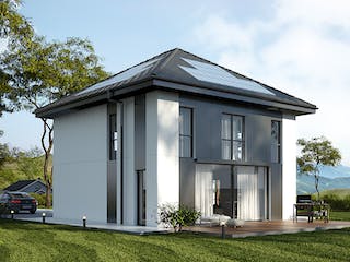 Massivhaus Komfort Haus - Stadtvilla von RKR Systembau, Stadtvilla Außenansicht 1