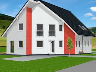 Fertighaus Romi 133 von Klaus Kowalski Immobilien Schlüsselfertig ab 170553€, Satteldach-Klassiker Außenansicht 1