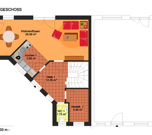Fertighaus Romi 133 (inactive) von Kowalski-Haus Schlüsselfertig ab 170553€, Satteldach-Klassiker Grundriss 2