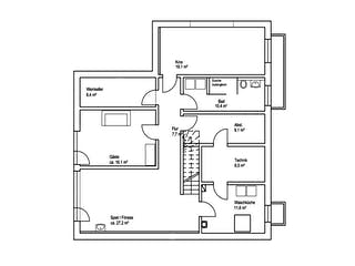 Fertighaus Architektur I von Roreger Holzbau, Cubushaus Grundriss 3