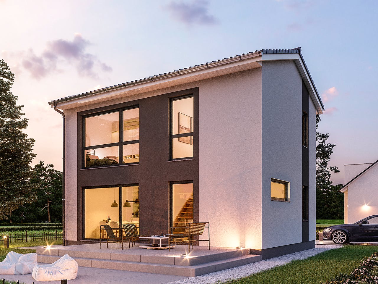 Massivhaus Minimassiv-Haus Fehmarn von ROTH-MASSIVHAUS Schlüsselfertig ab 229200€, Satteldach-Klassiker Außenansicht 1