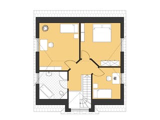Massivhaus Landhaus 142 von ROTH-MASSIVHAUS Schlüsselfertig ab 277900€, Satteldach-Klassiker Grundriss 2
