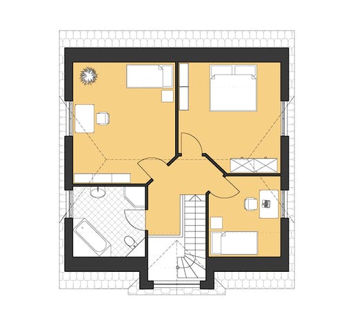 Massivhaus Landhaus 142 von Roth-Massivhaus Schlüsselfertig ab 277900€, Satteldach-Klassiker Grundriss 2
