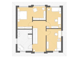 Massivhaus Stadtvilla Modena von ROTH MASSIVHAUS Schlüsselfertig ab 398100€, Stadtvilla Grundriss 2
