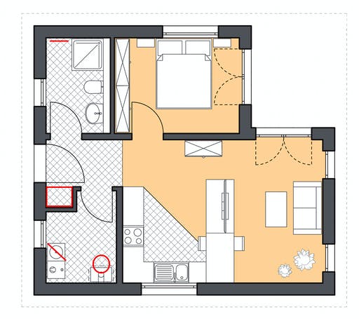Roth Massiv - Minimassivhaus Poel Floorplan 1