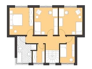 Massivhaus Pultus von ROTH-MASSIVHAUS Schlüsselfertig ab 325800€, Pultdachhaus Grundriss 2