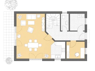 Massivhaus Haus Stade von ROTH MASSIVHAUS Schlüsselfertig ab 349600€, Satteldach-Klassiker Grundriss 1