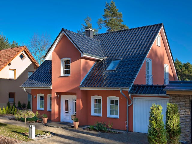 Massivhaus Stadthaus 141 von ROTH-MASSIVHAUS Schlüsselfertig ab 325200€, Satteldach-Klassiker Außenansicht 2