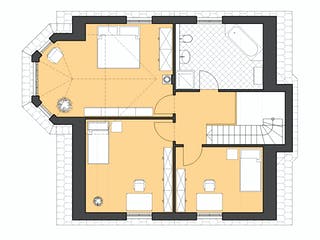 Massivhaus Turmhaus 152 von ROTH-MASSIVHAUS Schlüsselfertig ab 339900€, Stadtvilla Grundriss 2