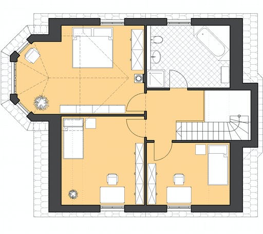 Massivhaus Turmhaus 152 von ROTH-MASSIVHAUS Schlüsselfertig ab 339900€, Stadtvilla Grundriss 2