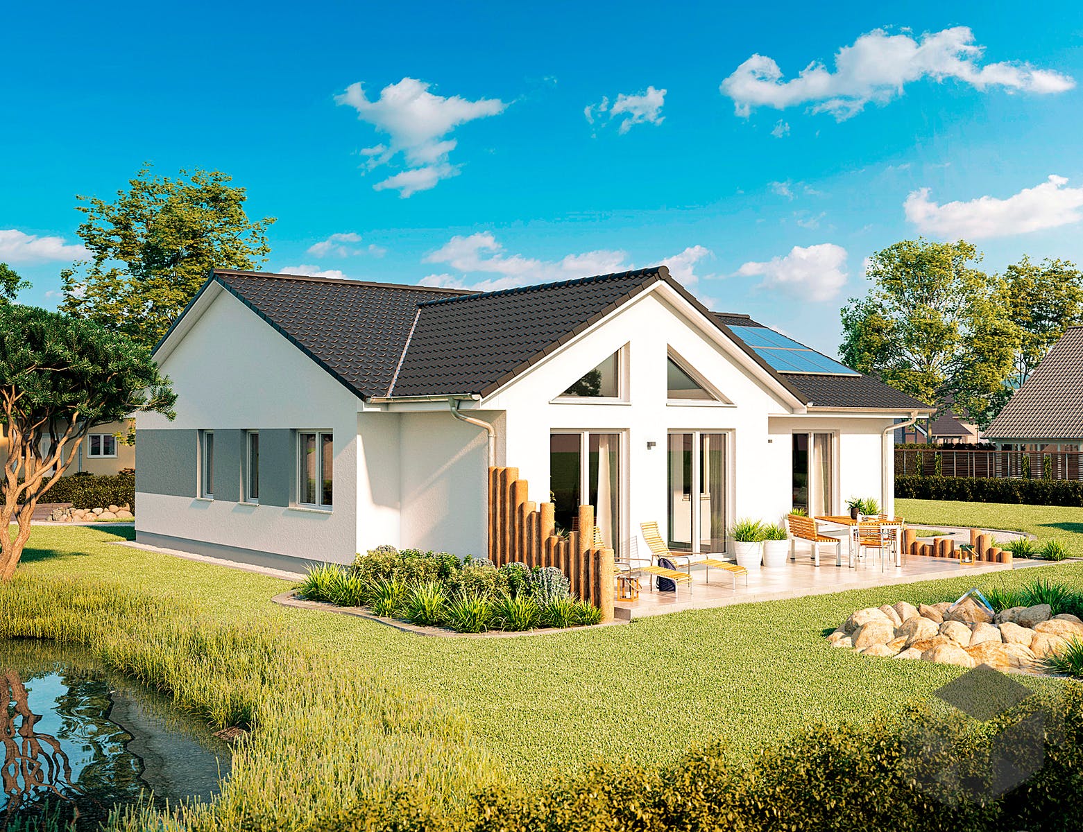 Einfamilienhaus Bungalow Usedom von ROTH-MASSIVHAUS | Fertighaus.de