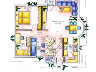 Fertighaus Rothenburg von Keitel-Haus, Satteldach-Klassiker Grundriss 2