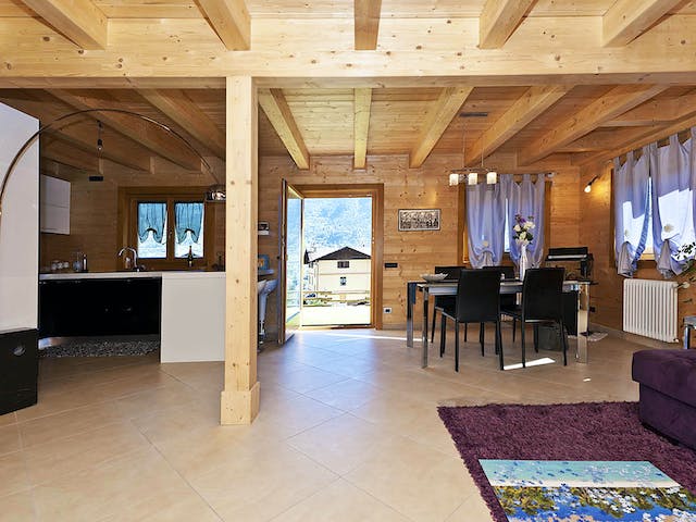 Blockhaus Aosta von Rubner Haus Schlüsselfertig ab 574000€, Blockhaus Innenansicht 1