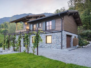 Blockhaus Lago Iseo von Rubner Haus Schlüsselfertig ab 327000€, Blockhaus Außenansicht 2